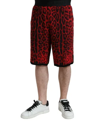Rote Leopardenmuster Shorts Stil Pan75018