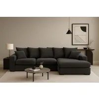 Kaiser Möbel Ecksofa Sofa L-form, Couch L-form Gabon stoff Zoom Ottomane