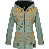 RennerXXL Fleecejacke Ankerglut Nepalliebe Damen Patchwork Jacke - Handarbeit