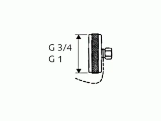 Schell Verschlusskappe G 3/4 IG messing mit Kette Dichtscheibe 258010099