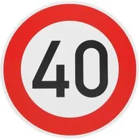 BauSupermarkt24 Verkehrsschild Verkehrszeichen Nr. 274-40 "40km/h" Geburtstagsschild Verkehrsschild