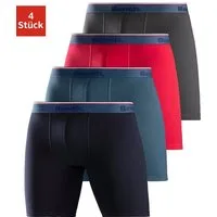 Bench. Langer Boxer (Packung, 4-St) Boxershorts mit langem Bein, schmalen Streifen und Logo im Bund
