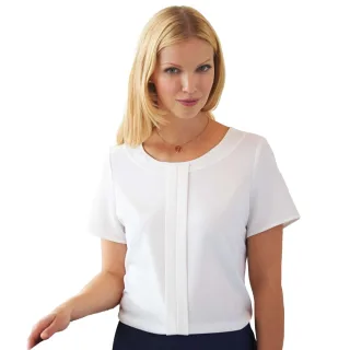 Brook Taverner - "Felina" Bluse für Damen, kurzärmlig (Weiß)