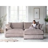 Home affaire Ecksofa Finca XXL L-Form, B: 247 cm, 4 Zierkissen, Mega-Sofa, in Cord oder Chenille-Struktur, Federkern
