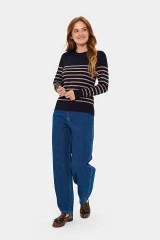 Strickpullover MilaSZ Strickpullover Gerade Passform black darkgrey