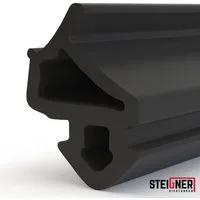 STEIGNER Türdichtband SFD08 Fensterdichtung, Flügelfalzdichtung Schwarz Premium TPE Türdichtung Gummidichtung