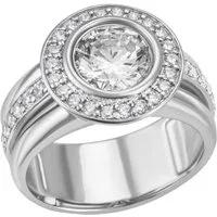 Firetti Fingerring Schmuck Geschenk Silber 925 Silberring Ring Kreis, mit Zirkonia (synth)