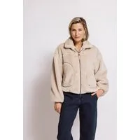 Zhrill Jackenblazer APRIL Fellimitatjacke / Kuscheljacke / mit Stehkragen und Reißverschluss
