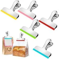 FELIXLEO Aufbewahrungsbecher Verschlussklammern aus Edelstahl, Lebensmittel-Clips Metall, (1-tlg)