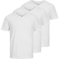 Jack & Jones V-Shirt JJEORGANIC BASIC TEE SS V-NECK 3PK MP (Packung, 3-tlg)