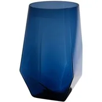 INNA-Glas Tischvase MARSIA aus Glas, blau-klar, 15,5 cm, Ø 10 cm