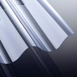 PVC Lichtplatte | NOVAKLAR | Wellplatte | 177/51 Profil 6 | 1,2 mm | Breite 1100 mm | Glatt | glasklar
