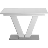 OTTO home Esstisch Elbach, Hochglanz weiß, Ausziehtisch 120-160 cm, Esszimmer