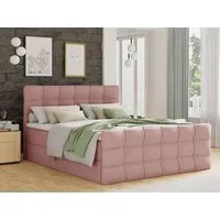 Sofnet Boxbett Best Lux (mit zwei Bettkästen, Bonell-Matratze und Topper), Doppelbett, Polsterbett mit Kopfteil und Fußteil, Boxspringbett