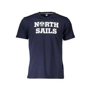 North Sails Blaues Baumwoll-T-Shirt für Männer