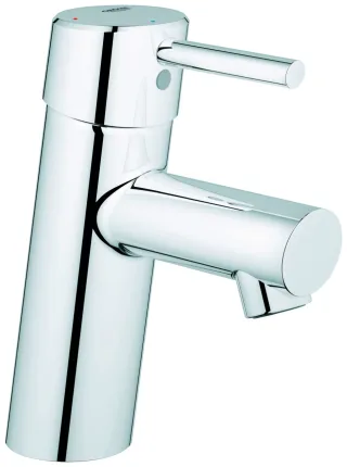 Grohe Einhebel-Waschtisch-Batterie Concetto 23385, Mittelstellung kalt glatter Körper chrom 2338510E
