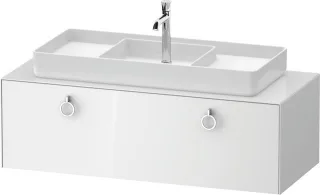 Duravit White Tulip Konsolenwaschtischunterbau wandhängend Weiß Hochglanz 1300x550x408 mm - WT4982M8 WT4982M85850000
