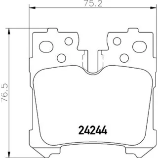 Hella Bremsbel?ge hinten Lexus Ls 8DB355006-651