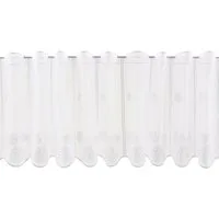 Gardinen Kranzusch Scheibengardine bestickte Kugeln (1 St), Stangendurchzug, transparent, Stablöcher,transparent,verschiedene Höhen, Breiten