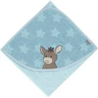 Sterntaler® Badetücher Kapuzenbadetuch 80x80 cm ESEL Emmi, Frottee (1-St), Kapuzen-Badetuch aus Frottee mit Esel Emmi Stickmotiv, 80 x 80 cm