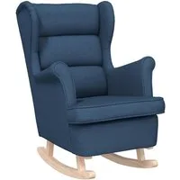 vidaXL Sessel Schaukelsessel Blau 74x90x102 cm Stoff (1-St)