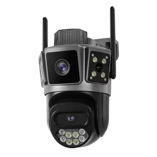 2K 4MP Wireless Security Camera Dual-Band WiFi Outdoor Surveillance with IR Color Night Vision IP66 Weatherproof Auto Tr