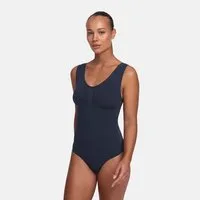 cfab (creamy fabrics) Shaping-Body Tank Bodysuit Sculpting Shapewear mit String-Navy Blue-4XL (1-tlg)