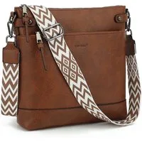 TAN.TOMI Schultertasche Mittel Damen Umhängetasche Crossbody Bag Leicht Tasche Bag, Mit Verstellbar Abnehmbar Breiter Gurt Pendeln Reise Campus