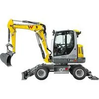 SUPER Wacker Neuson EW65 Mobilbagger, Modellfahrzeug gelb/grau