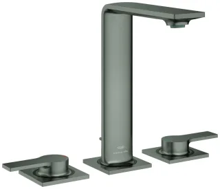 GROHE 3-Loch Waschtischarmatur Allure 20188_1 mit Hebelgriffen hard graphite gebürstet, 20188AL1 20188AL1