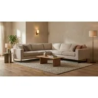 Home affaire Ecksofa Pinto, XXL, 250/290 cm, langer Schenkel, Ottomane, Cord, Chenille, Lederoptik, mit Keder, Metallfüße, Wellenunterfederung