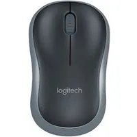 Logitech M185 Maus (wireless, USB Empfänger, schwarz, grau, batteriebetrieben, Scrollrad)