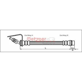 Metzger Bremsschlauch Opel Movano Renault Master 4114761