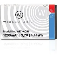 Wicked Chili Ersatz-Akku für Fritz!Fon C6 1,2Ah / 3,7V / 4,44Wh Zusatz-Akku Pro Series (3,7 V), WIC-A051 Zusatzakku für Fritz!Fon C6 - Li-Ion Akku
