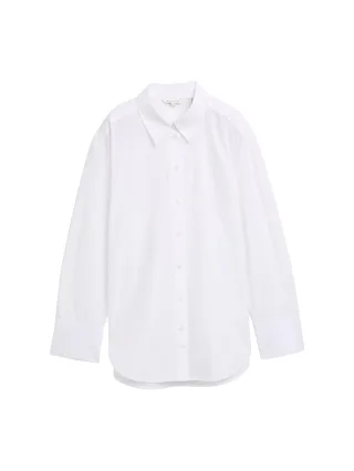 Tom Tailor - Loose Fit Popeline Hemdbluse white - Gr. - 38