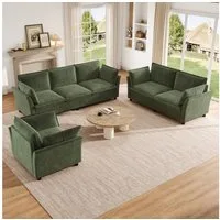 i@home Sofa Sofa-Set, 3 Teile, 3-Sitzer &2-Sitzer &Sessel, Mit Kissen, Cloud Komfort, Modernes Design
