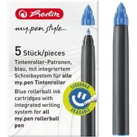 Herlitz Füllhalter 5 Herlitz Tintenroller-Patronen "my.pen" / königsblau