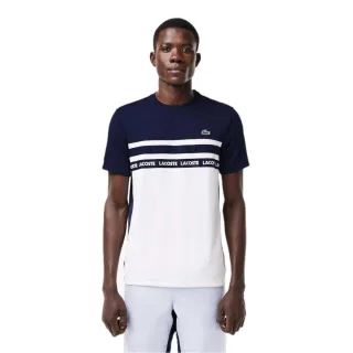 Lacoste - T-Shirt für Herren, Piqué (Weiß/Dunkles Marineblau)