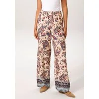 Aniston CASUAL Schlupfhose mit trendigem Paisley-Druck und Bordüre am Saum