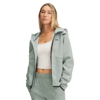 Under Armour - Hoodie mit durchgehendem Reißverschluss für Damen, Raglanärmel (Grün meliert)