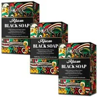 P-Beauty Cosmetic Accessories Gesichtsseife Körperseife Haarseife Naturseife Afrikanische Schwarze Seife Vegan, 3-tlg., Gesichtsseife, Körperseife, Hautpflege
