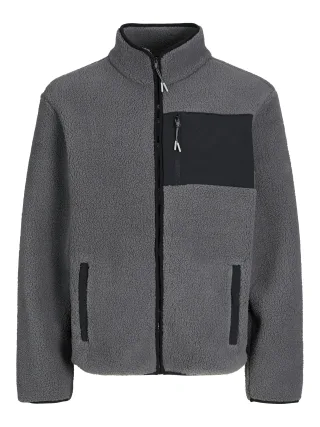 JACK&JONES - JJTHATCHER FLEECE JACKET Castlerock - Gr. - M