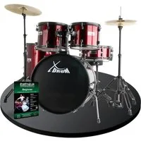 XDrum Schlagzeug Rookie 22" Standard,Komplettes Drumset, inkl. Hocker & Drumsticks, Kesselgrößen: 22" BD, 12", 13", 16" TT, 14 SN