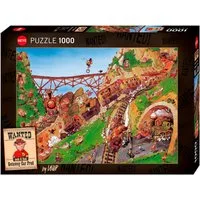HEYE Puzzle Getaway Car Fred / Wanted!, 1000 Puzzleteile, Made in Germany