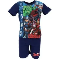 The AVENGERS Schlafanzug Kurzarm-Schlafanzug für Kinder 100% Baumwolle, Shortama-Design