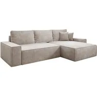 Luxusbetten24 Schlafsofa Designer Sofa Lunaro in Cord, mit Stauraum und Schlaffunktion