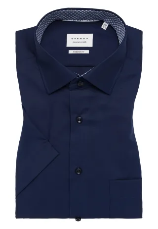 ETERNA - Original Shirt Popeline Kurzarm navy - Gr. - 41/Kurzarm