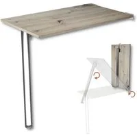 KDR Produktgestaltung Klapptisch 80x50 Wandklapptisch Esstisch Küchentisch Schreibtisch Wand Tisch, Eiche astig
