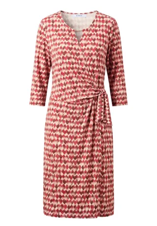 bianca - Wickelkleid mit Muster rot - Gr. - 48