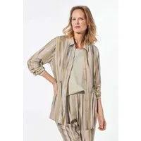 GOLDNER Hemdbluse Kurzgröße: Longbluse mit Bindegürtel